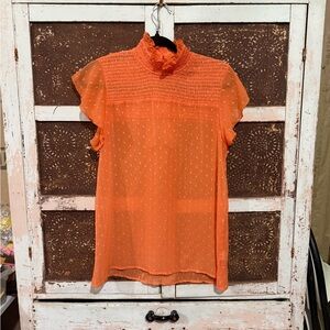 Double D Ranch Come Away Top Tangerine XS